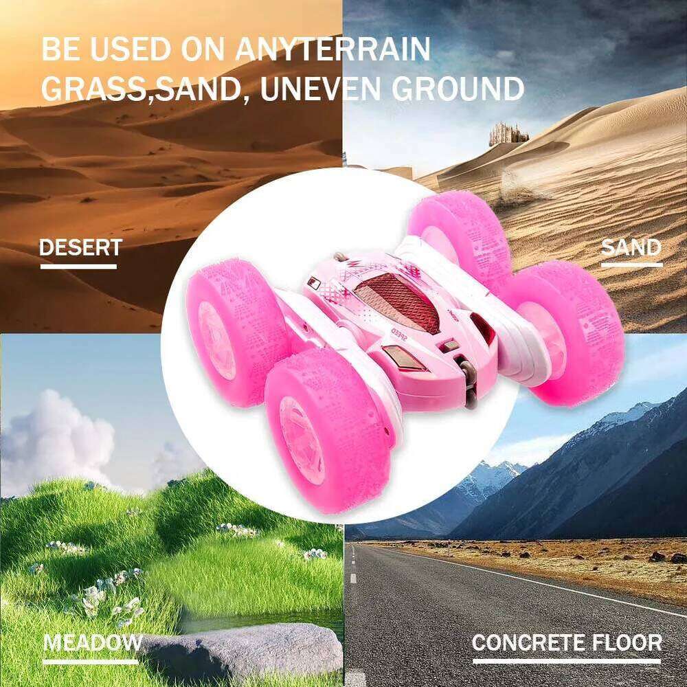 2.4G RC Stunt Double Sided Flip Remote Control Car 360 Rotation Off Road Rc Drift Children's Toys Cars For Girls Gift Z260303