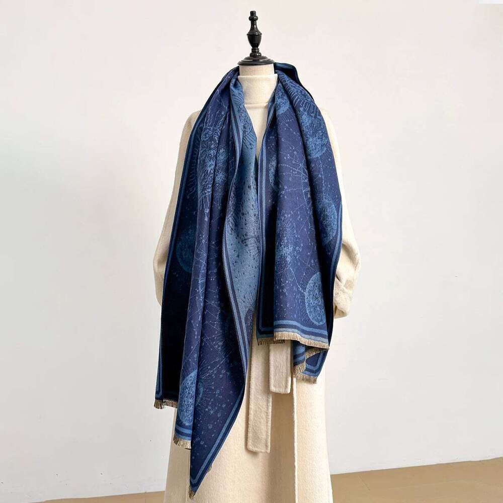Elegant Ladies' Jacquard Pashmina Cashmere Scarves Winter Thick, Warm, Two-Sided Shawl, Coldproof and Windproof Blanket Scarf XJ260304