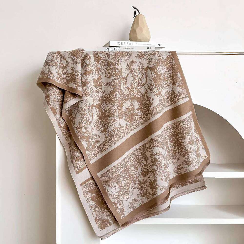 Elegant Ladies' Pashmina Autumn & Winter Thick Warmth Double Sided Tassel Printing Shawl Coldproof Windproof Blanket Scarf 2025 XJ260304