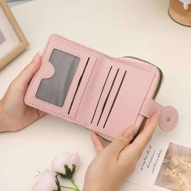 Printed with Letters PU 20% Off Multi-card Position European and American Short Style Wallet C260304