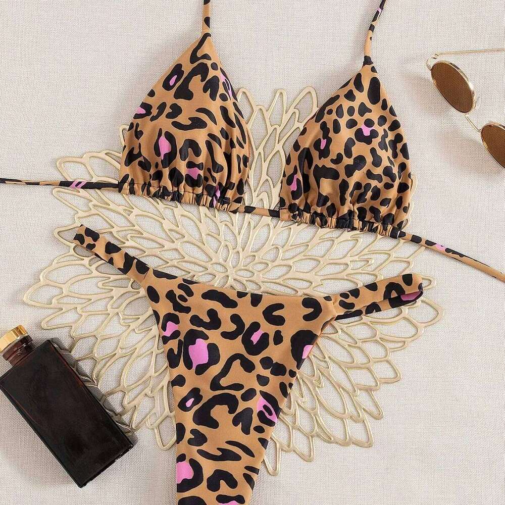 Leopard Print Brazilian Bikini Set Sexy Thong Swimsuit Two Pieces Swimwear Bathing Suit Women Beach Wear Biquini Y260303