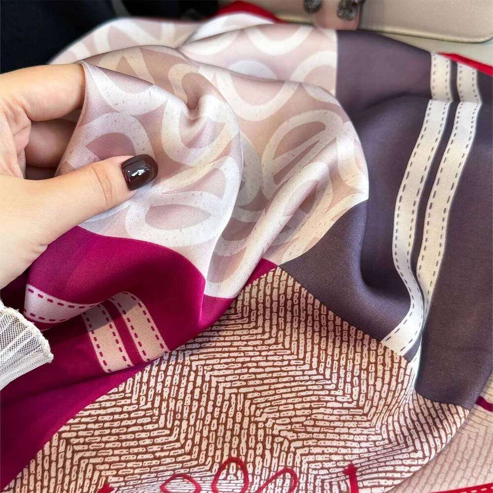 Luxury Long Women Fashion Shawl Warps For Travel Beach Ladies Hijab Elegant Neckerchief Soft Stain Faux Silk Scarf XJ260304