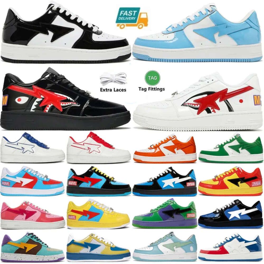 Sandals Designer SK8 sta Casual Shoes Outdoor Men Women Low Tops Platform Shark Black Camo bule Grey Black Beige Suede sports sneakers trainers S