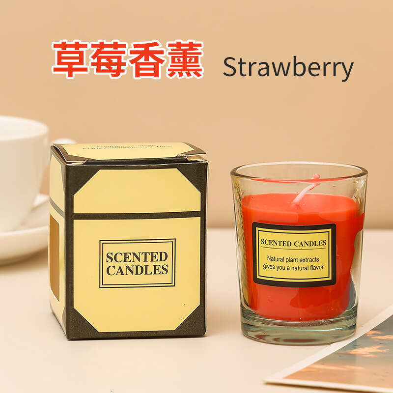 Wholesale Glass Cup Plant Wax Niche Aromatherapy Home Creative Gift Smokeless Scented Candle Amazon W260304
