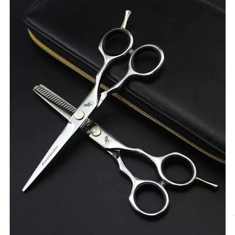 Professional Japan 4cr 6 inch Black cut haircut sissors thinning barber hair cutting shears hairdresser scissors H260303