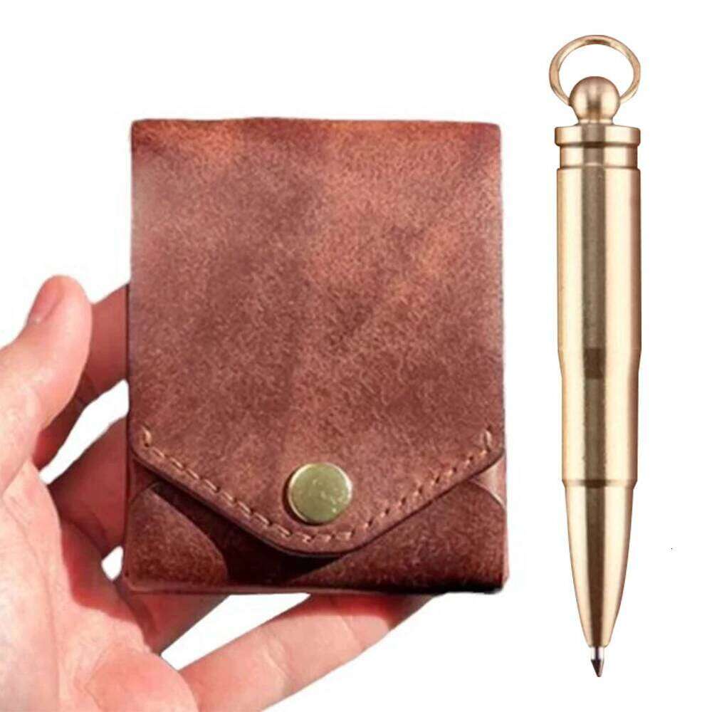 Multifunctional Compact Wallet Bi-Fold ID Clip Case with Money Pocket Leather Card Holder for Graduation Gift and Daily Use C260304