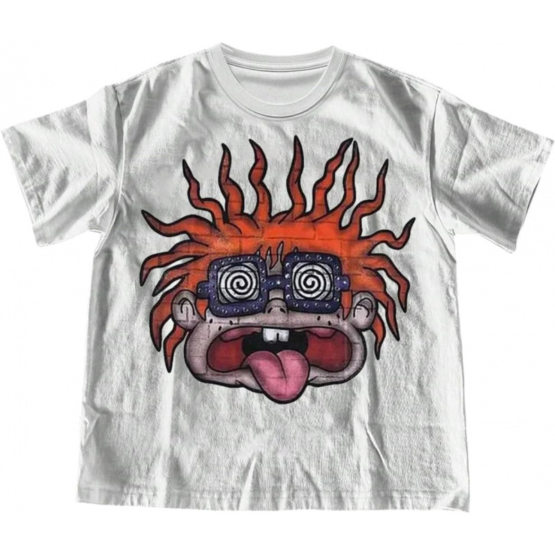 Men's T Shirts Vintage Hip-hop Figures T-Shirts Rock Summer Luxury Y2K Classic Fashion Style Top Tees