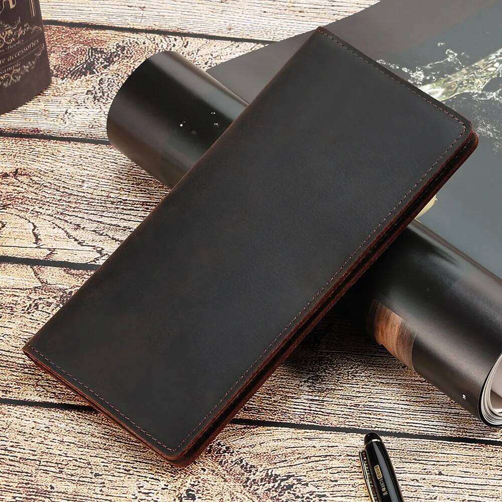 JOYIR Genuine Men Leather Long Wallet Clutch Bag Vintage Male Purse for Checkbook Credit Cards Minimalist Purses C260304
