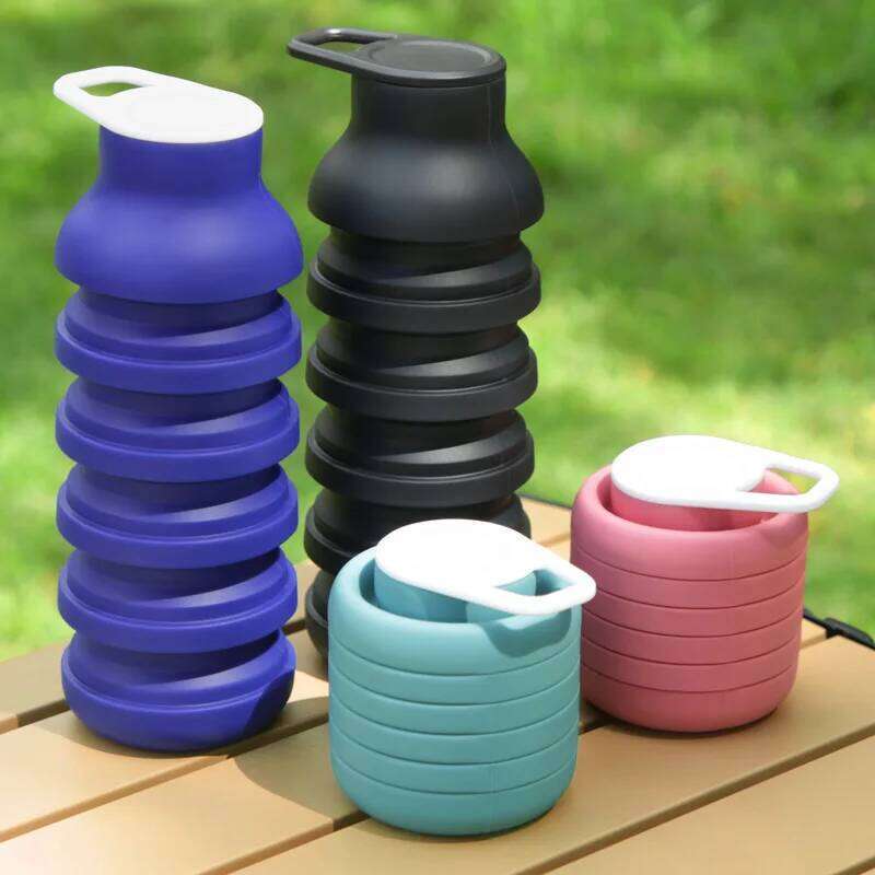 Silicone Collapsible Outdoor Travel Sports Water Bottle S260303