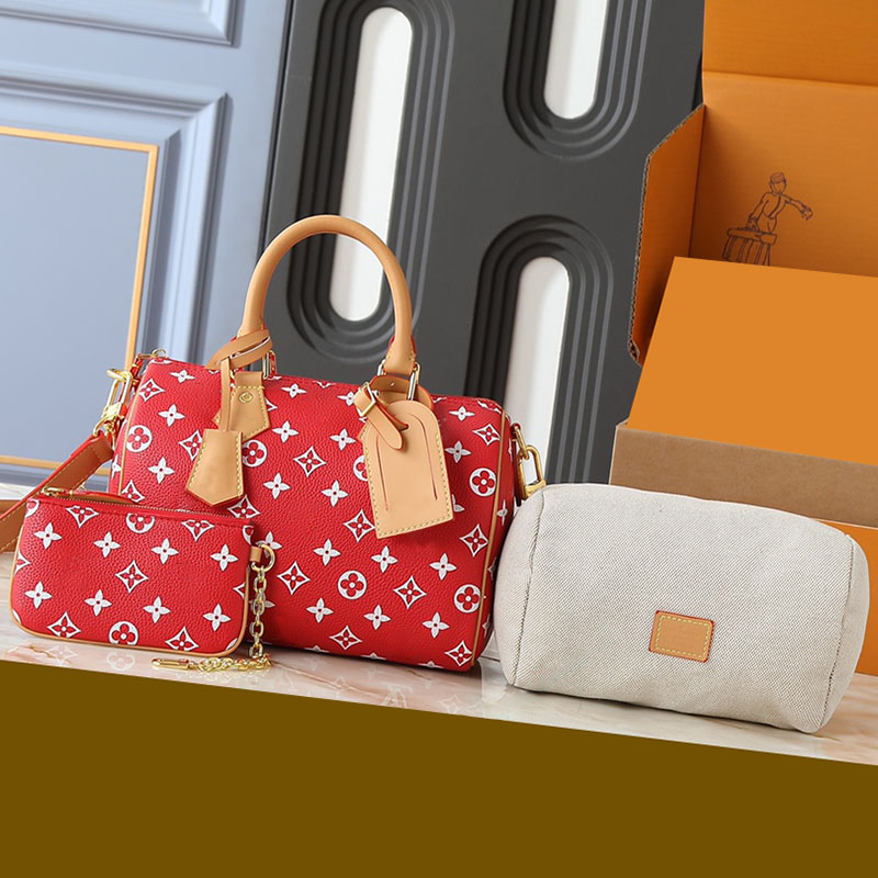 Original Brand 3pc bag Cowhide Handbags Purse Luxury Designer Tote Bag Women Capucines-Bb-Bag Gold Hardware Accessories Shoulder Crossbody Bag Femal Travel Tote Bag