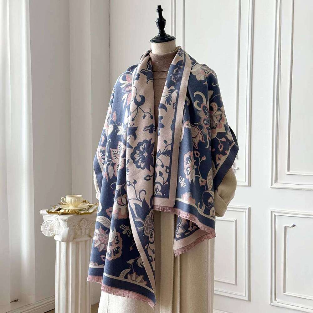 Luxury Pashmina Shawl Wrap Scarf for Women Winter Warm Cashmere Design Soft Thick Blanket Scarves Female Bandana Bufanda XJ260304