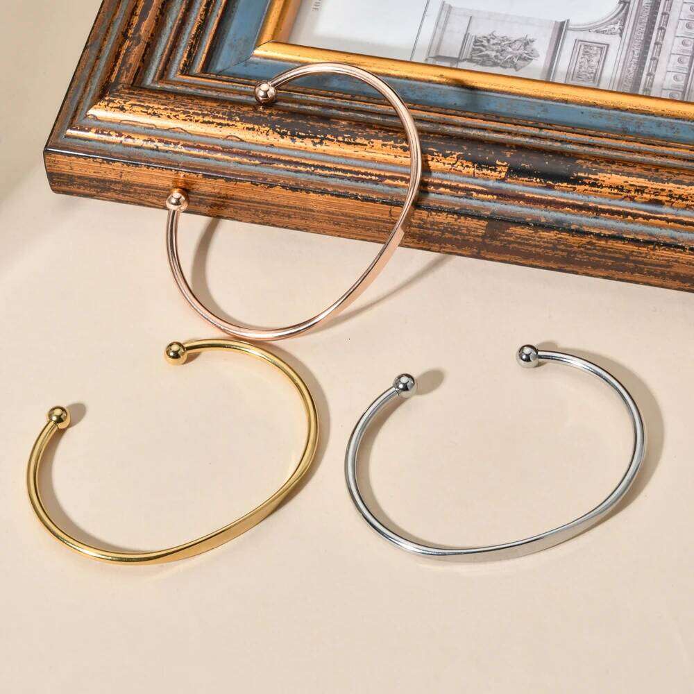 ZMZY Vintage Stainless Steel Bangle for Men Women Cuff Bracelet Unisex Casual Pulseira Gents Jewelry XJ260303