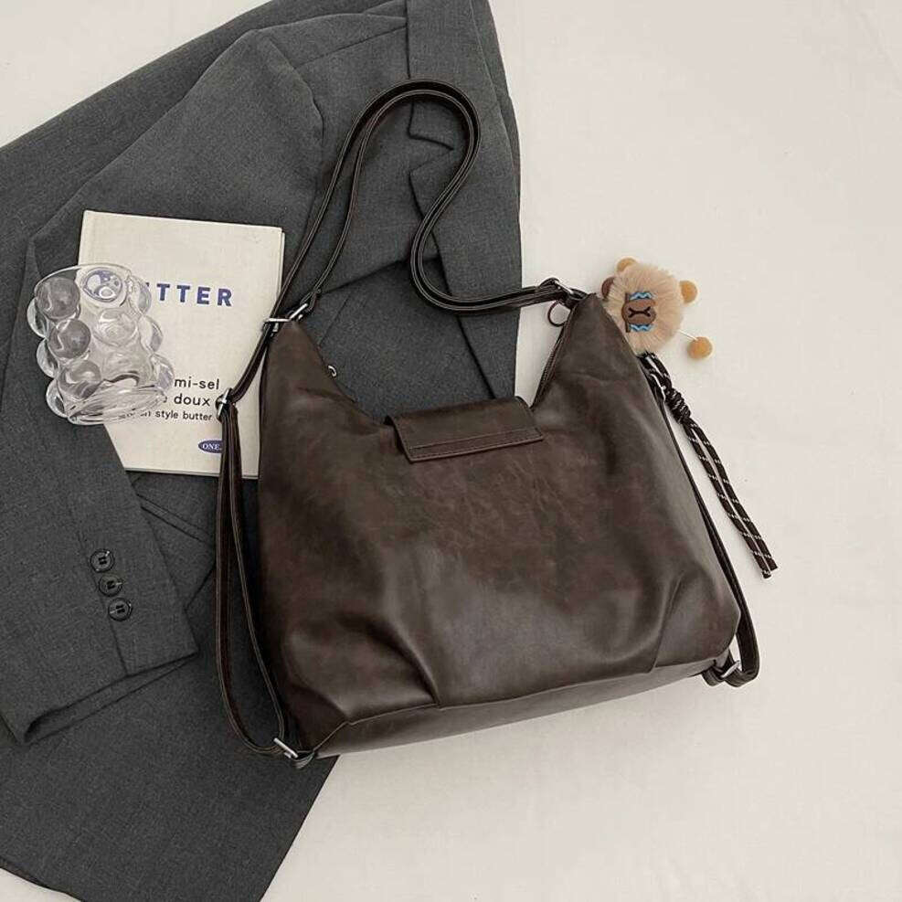 OLOEY New Fashion Luxury Women's Crescent Bag High Quality PU Leather Crossbody Waterproof Shouolder Multi Functional Tote Bag
