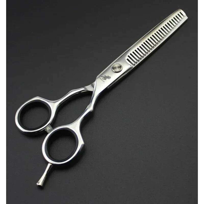 Professional Japan 4cr 6 inch Black cut haircut sissors thinning barber hair cutting shears hairdresser scissors H260303