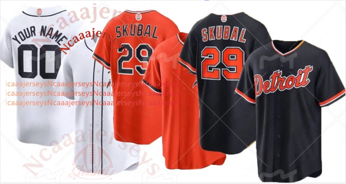 Tarik Skubal 29 Spencer Torkelson 20 Riley Greene 31 Javier Baez Keith Matt Vierling Miguel Cabrera Personalized Superstarjerseys Baseball Jersey Any Number Name3
