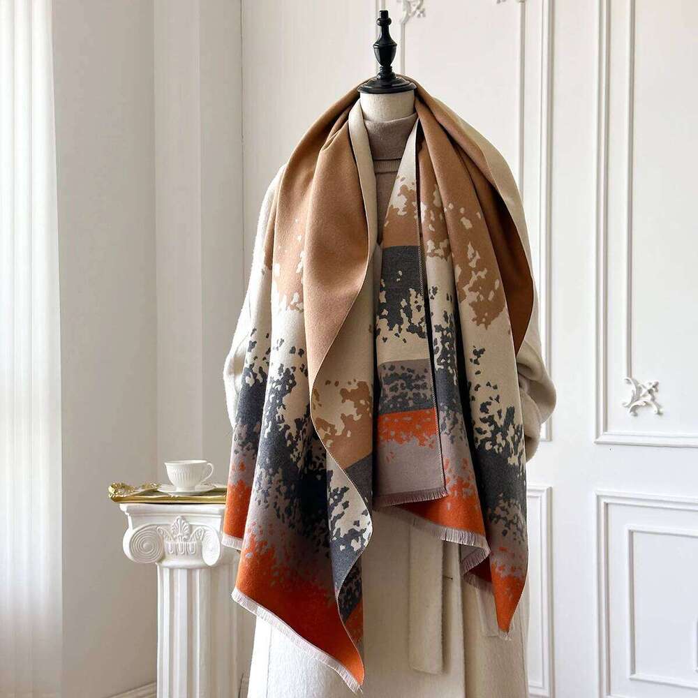 2025 Luxury Winter Cashmere Scarf Women New Design Warm Pashmina Blanket Poncho Scarves Female Print Shawl Thick Foulard Bufanda XJ260304