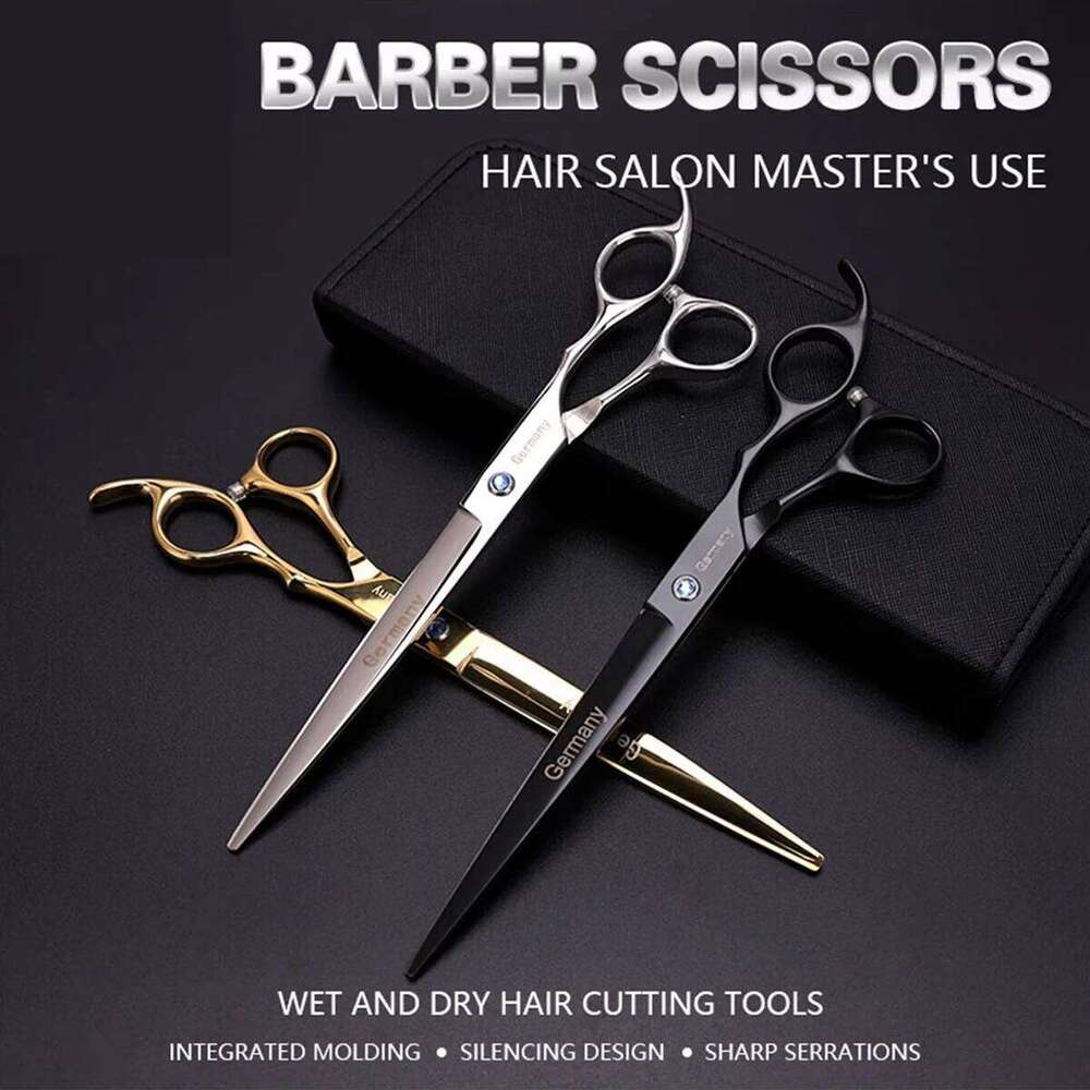 8 Inch Barber Hairdressing Scissors Professional Stainless Flat Cuts Pet Beauty Hair Cutting Shears Barbershop Tools Supplies H260303
