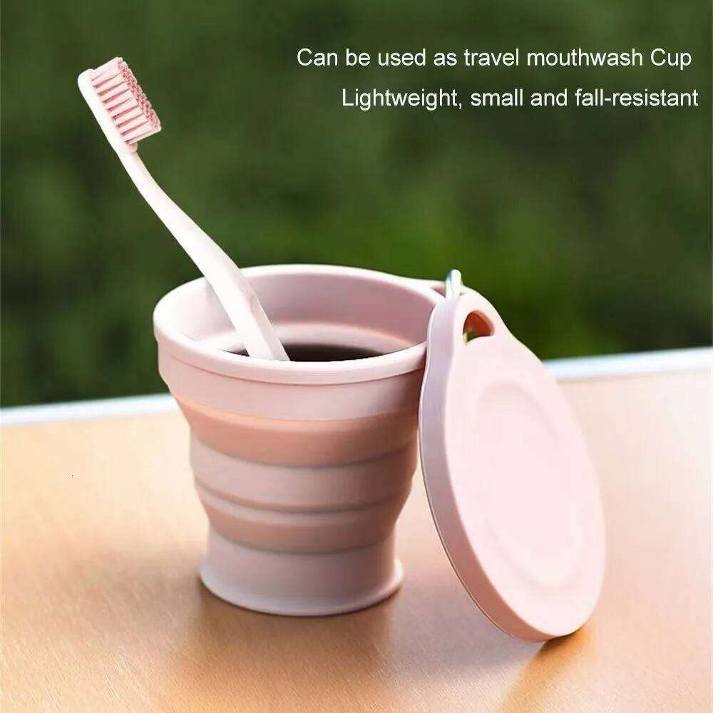 Outdoors Folding with Hanging Hole Creative Water Portable Washing Fashion Travel Silicone Cup S260303 0d1