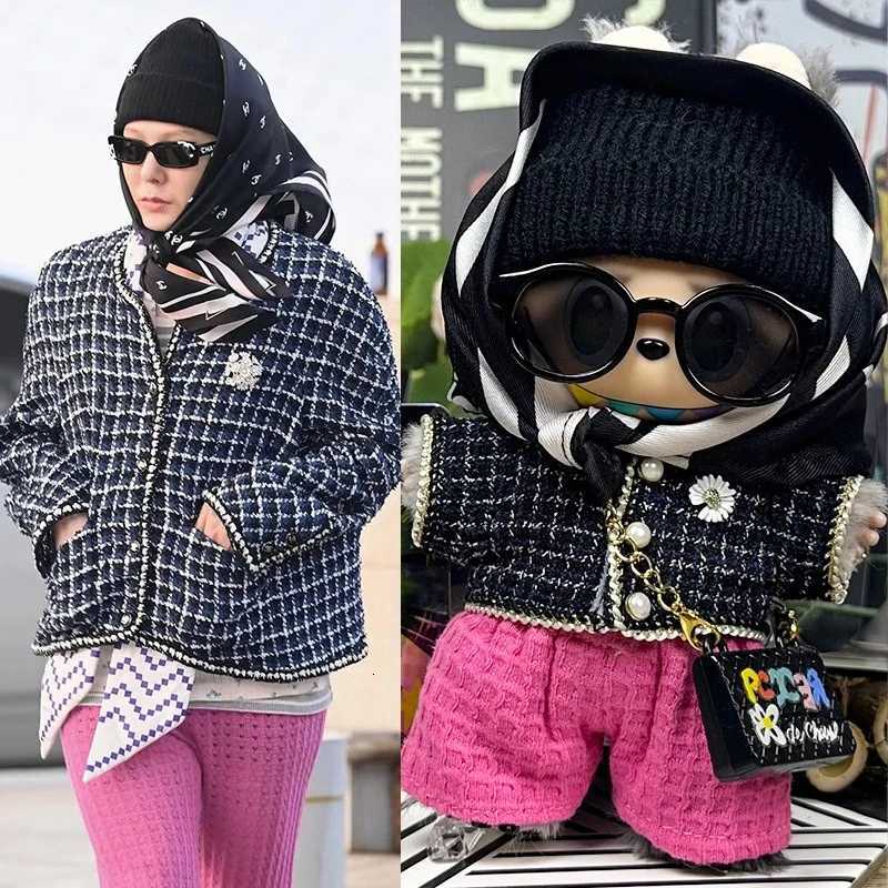 G-Dragon Same Style Idol Outfit Set 30 Styles with Headscarf Glasses Bag for 17cm Labubu Dolls DIY Collection AccessoriesT260304