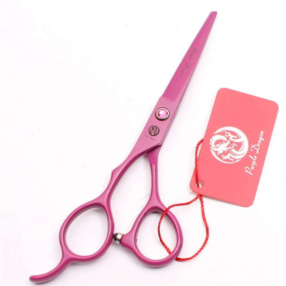Left Hand 5.5" 16cm Purple Dragon Pink Cutting Thinning Shears Professional Hairdressing Hair Scissors Z8001 H260303