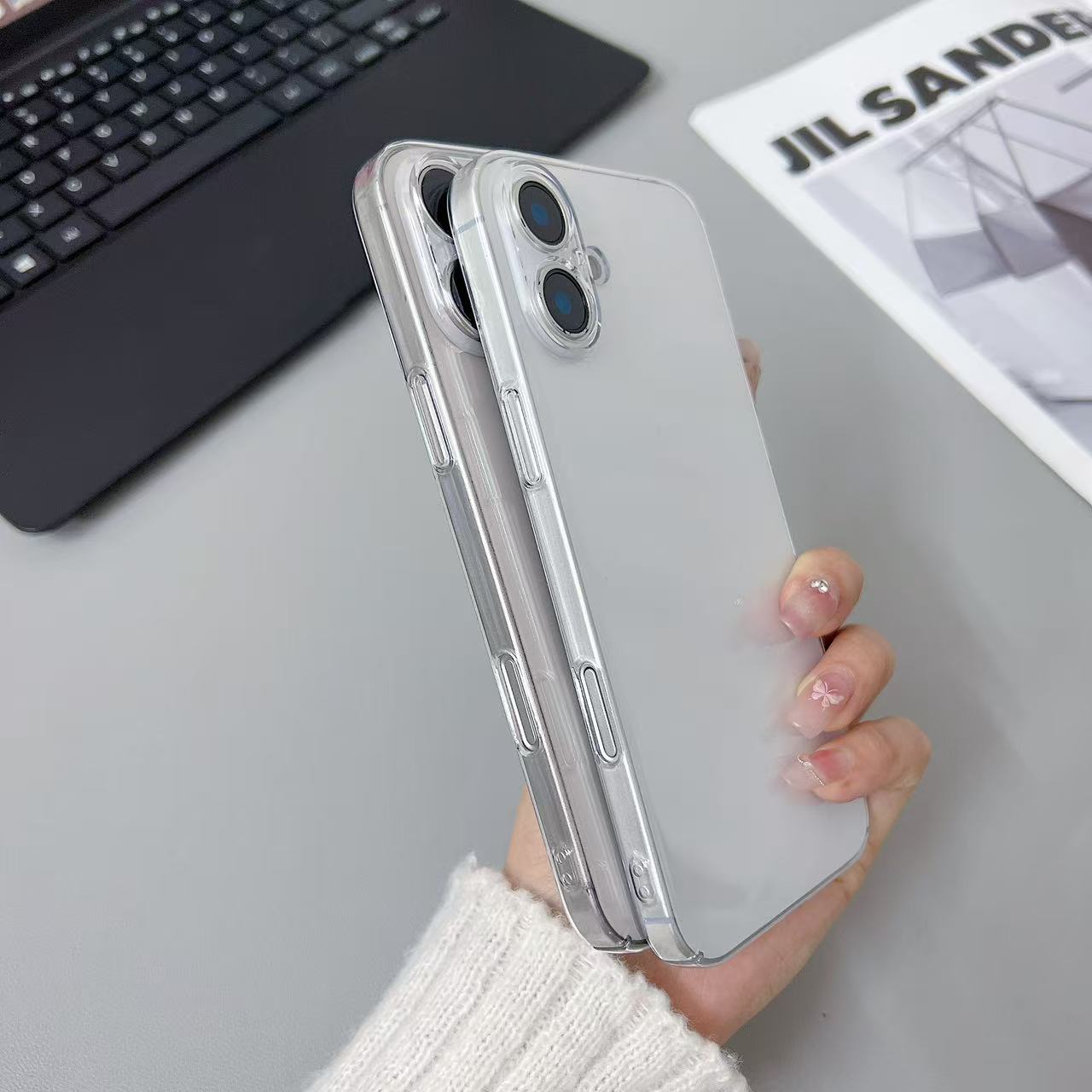 1.2MM Clear Hard Phone Case Anti-Yellow Crystal Transparent Cover For Apple iPhone 17 16 15 14 13 PRO