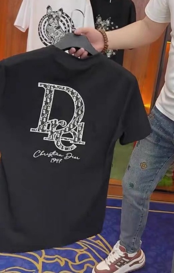 T-shirt designer men's T-shirt summer fashion brand printed letter print 100% pure cotton high-end luxury men's casual fabric couple T-shirt loose men M-3XL