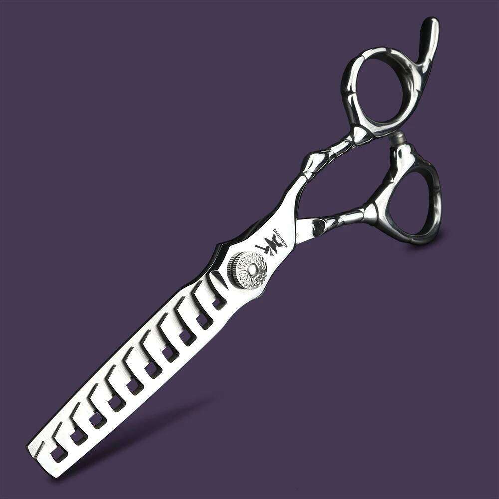 Silver 6-inch muscle handle hair for hairdressers, cutting and various sizes of thinning scissors H260303