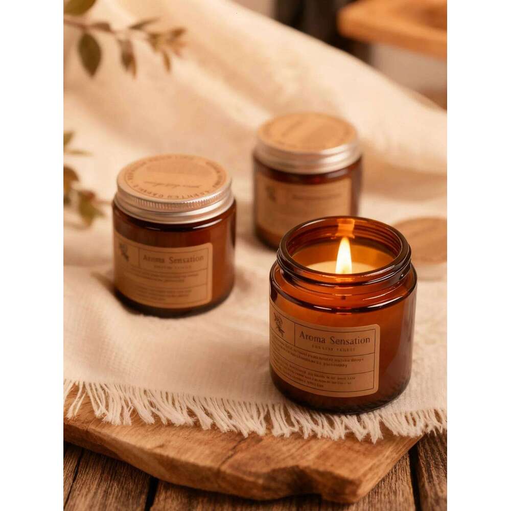 Small cup rose essential oil candles, smoke-free home aromatherapy candles for living rooms and bedrooms W260304