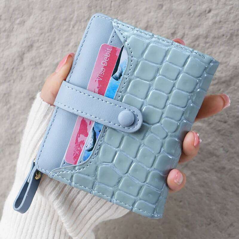 Mini Crocodile Print Clutch Wallet, Short Credit Holder, Women's Card Case & Coin Purse C260304