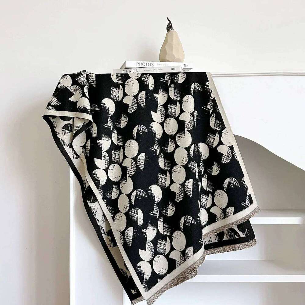 Women Autumn Winter Brand Thick Warm Scarves Cashmere Dot Scarf Luxury Designer Shawl Wrap Poncho Echarpe Stoles Pashmina XJ260304