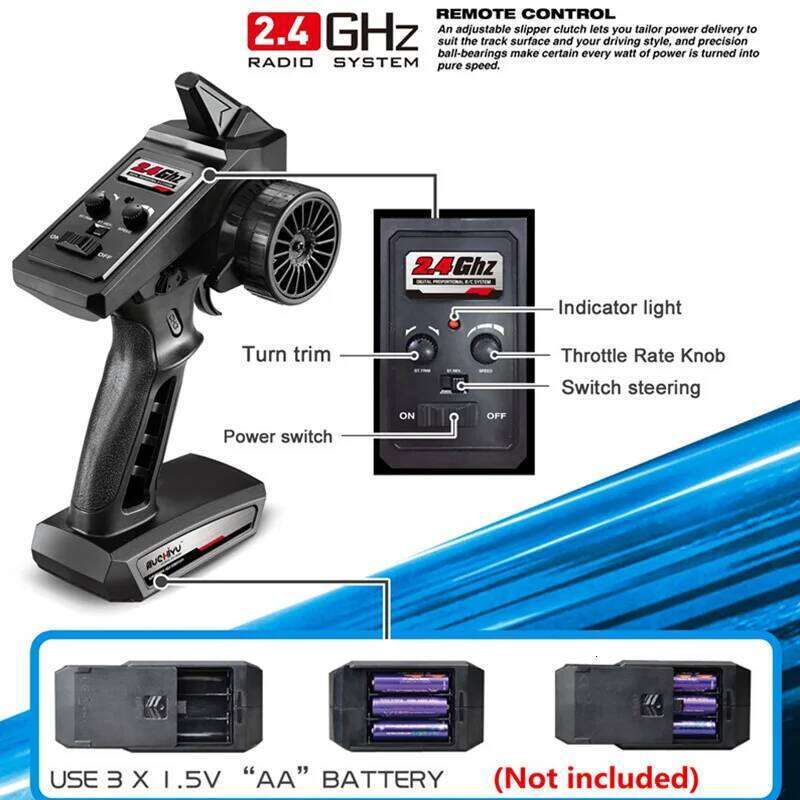 parkten RC Cars 2.4G 50 KM/H High Speed Racing With LED 4WD Drift Remote Control Off-Road 4x4 Truck Toys for Adults And Kids Z260303