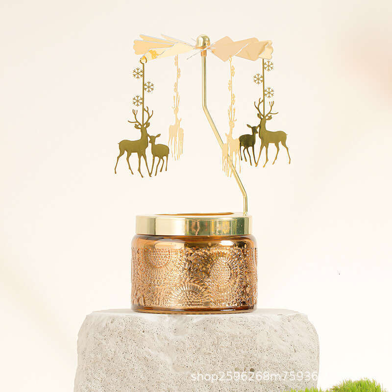 Aromatherapy High-End Rotating Candle Holder Holiday Gift for Friends Atmosphere Relief Decoration Fragrance Ornament W260304