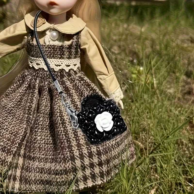 1/3/5pcs Handmade Resin Doll Bag Set - Camellia, Quilted & Camera Style Mini Bags for Labubu DIY Accessories GiftsT260304