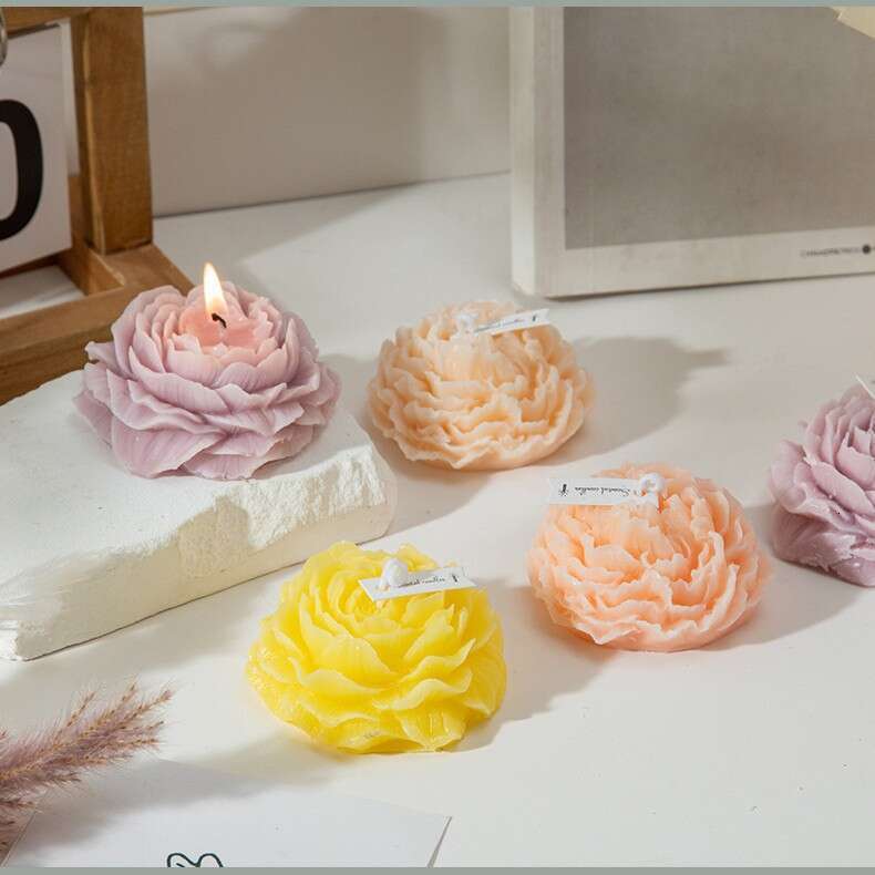 Peony Scented Flower Candle Ins Creative Home Decor Cross-Border Wedding Decoration Gift W260304