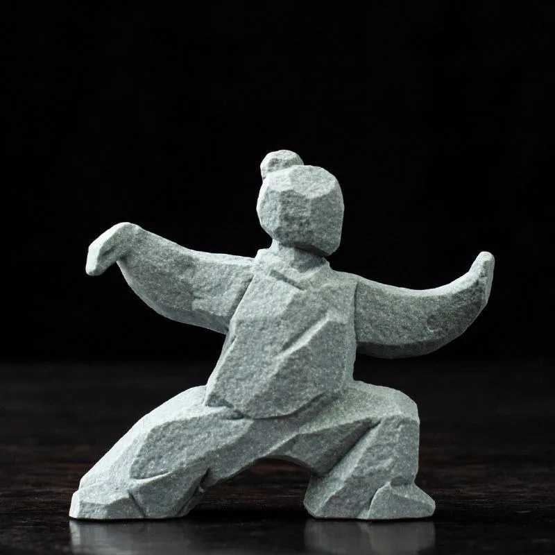 This Tai Chi sculpture is a new Chinese-style home desktop decorative figurine.T260304