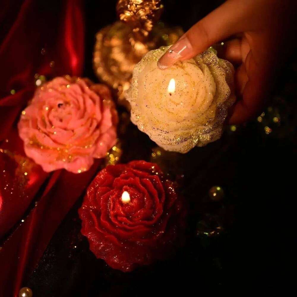 Low Temperature Wax Peony Pink Heart 42 to 48 Degrees Scented Candle Candles Home Decoration W260304