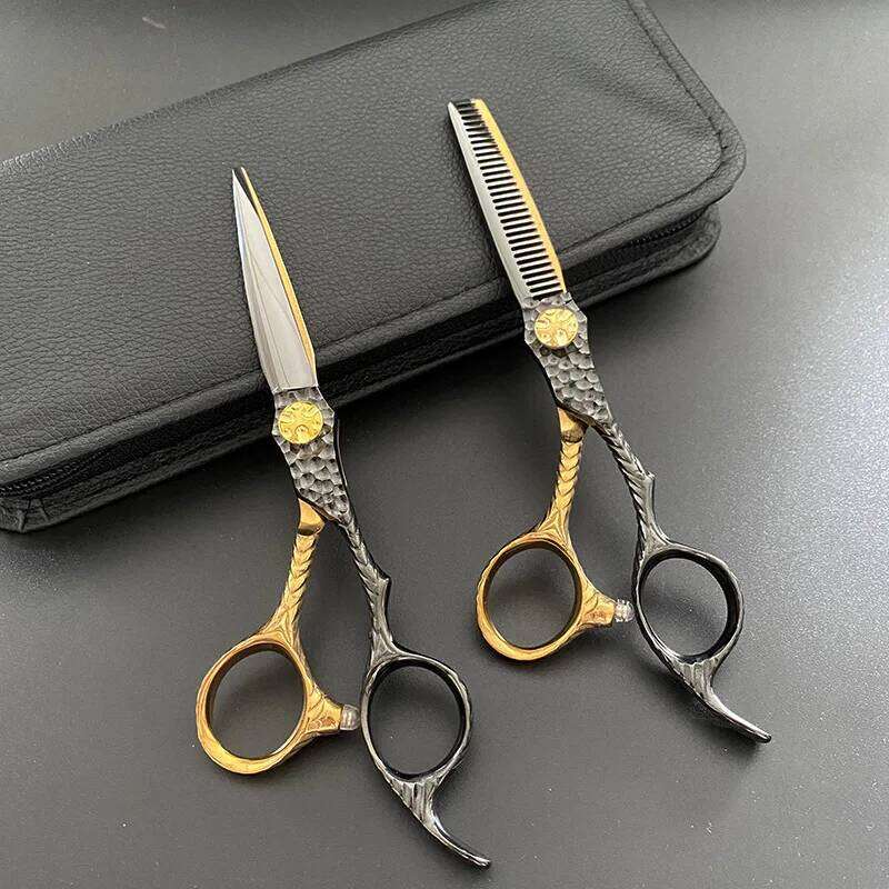 New Professional Japan 440C 6 '' Hair Flat Cutting Teeth Haircut Thinning Barber Haircutting Scissors H260303