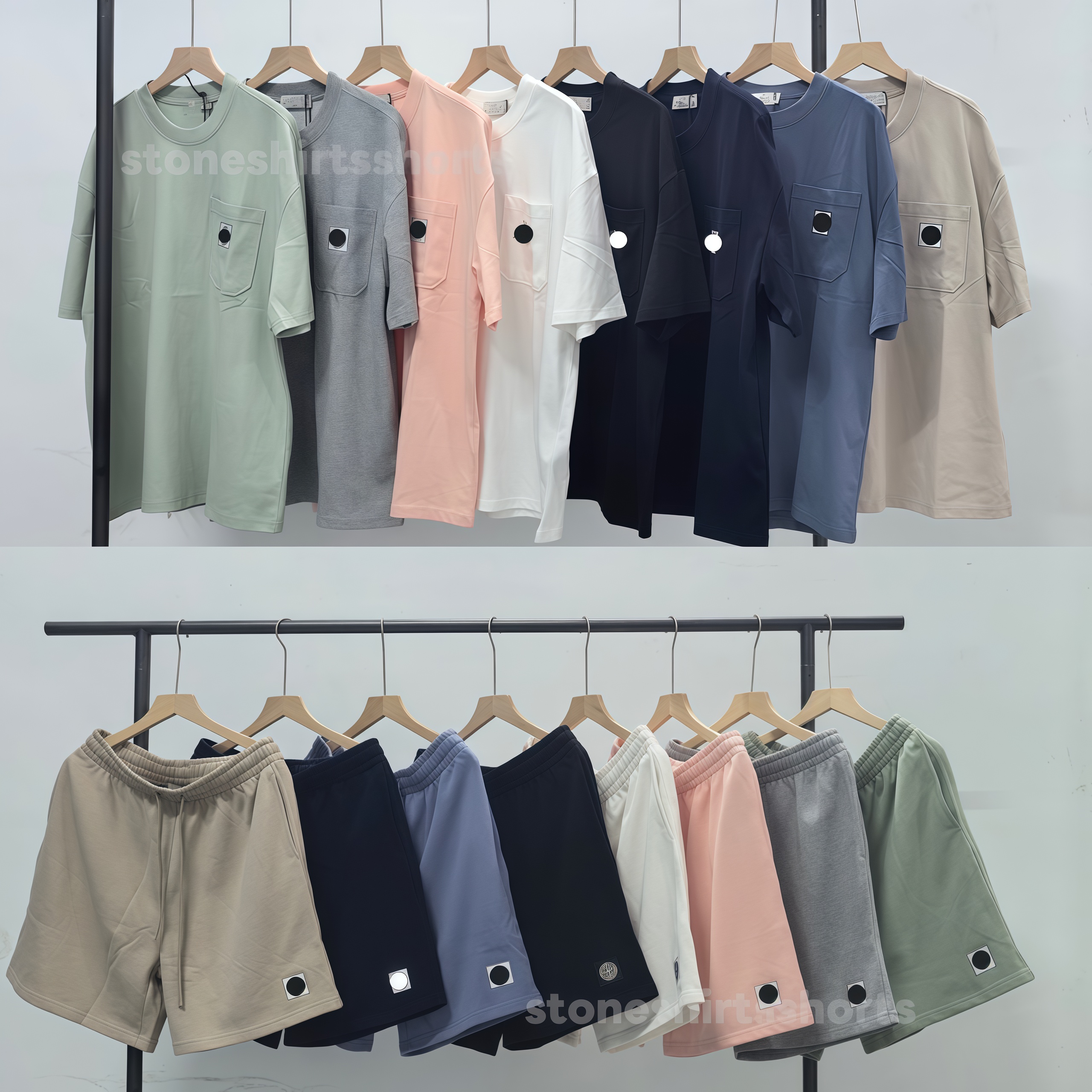 Stonshirt T shirts designer shirts shorts high-quality Stonshorts Street Casual tshirt Loose Men Women Summer Luxury tshirt Chest Print Tops t shirt Loose Tees us