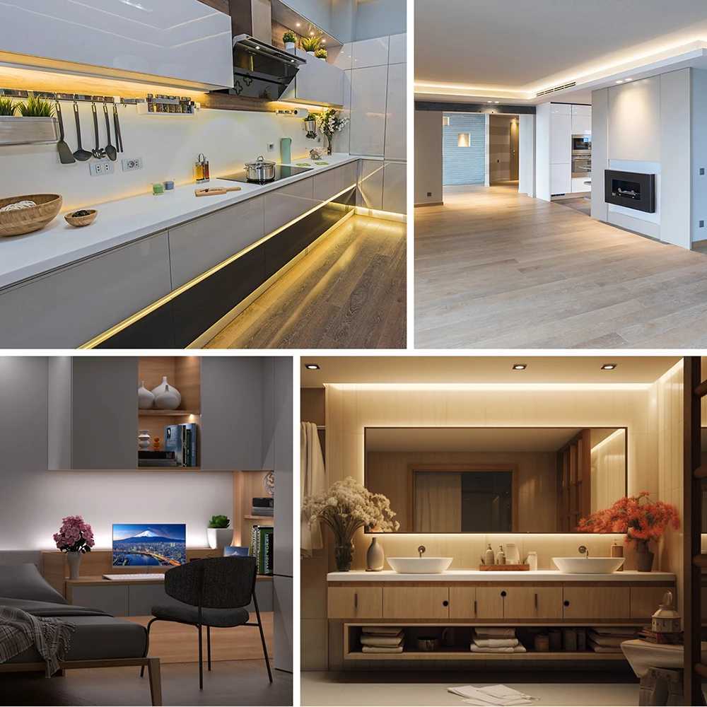 FCOB LED Light Strip IP65 Waterproof 5M 480 528 640 LEDs Flexible FOB COB Led Strip 2700K to 6000K RA90 Linear Dimmable 12V 24V H260304