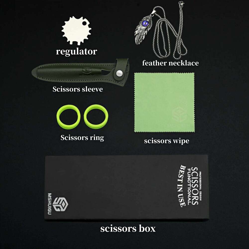 MSHUIGU Professional Barber Scissors VG10 High-End Haircut Tools with Comb Hairdressing Accessories Suitable for Home And Salon H260303