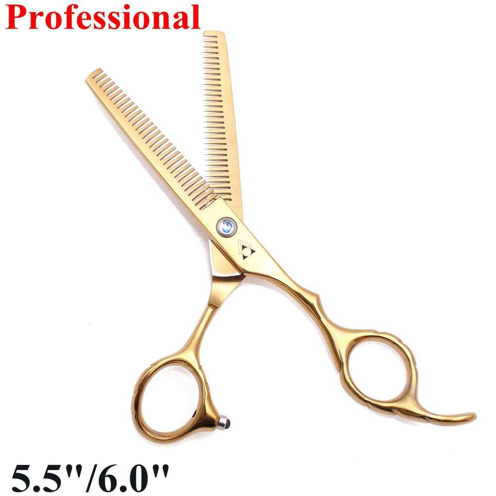 5.5 6 Inch Professional Scissor Hair Thinning Hairdressing Scissors 440C Salon Style Barber Tool Hairdresser 2001# H260303