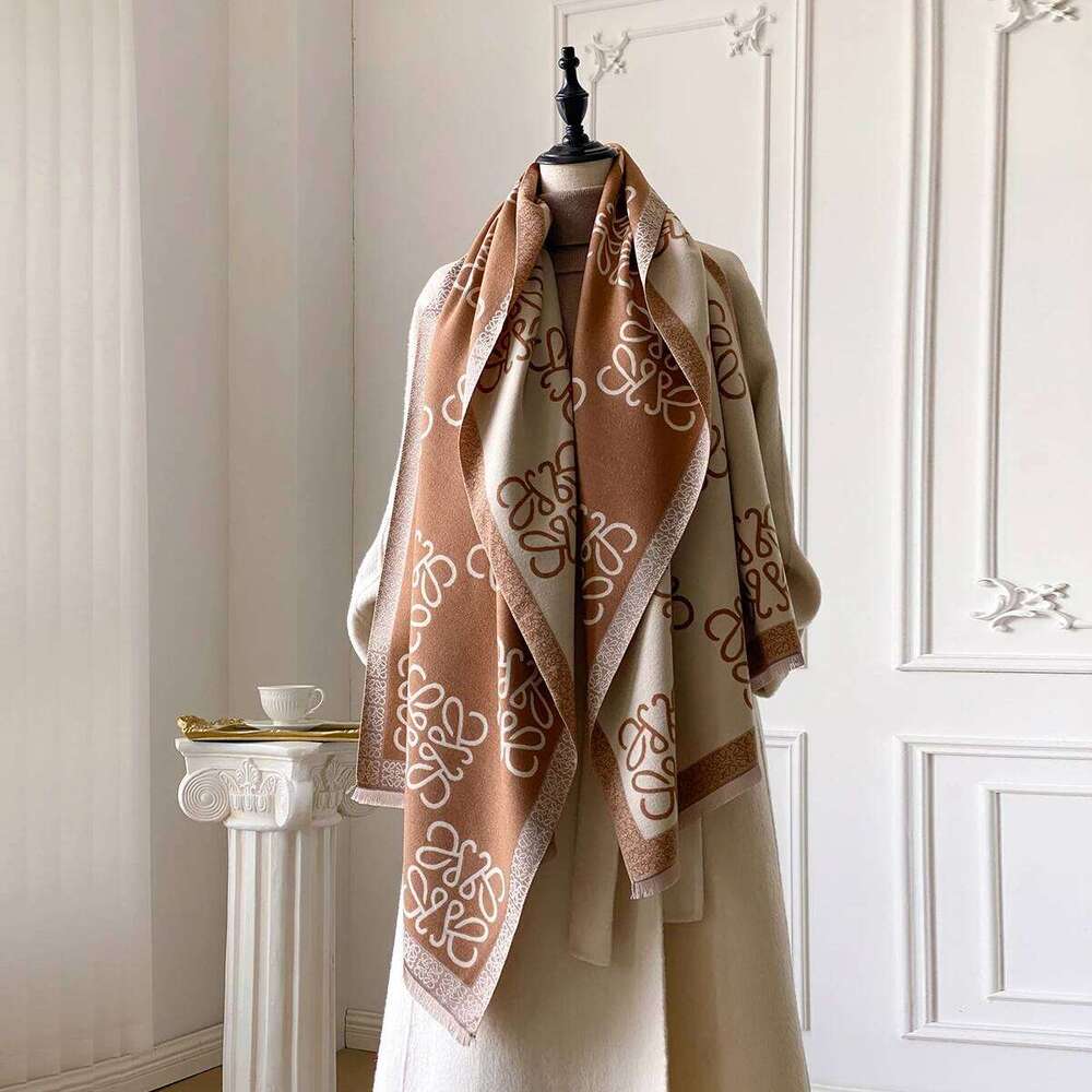 2025 New Women's Warm Simple Imitation Cashmere Scarf Thick Shawl Jacquard Fashion Autumn and Winter XJ260304