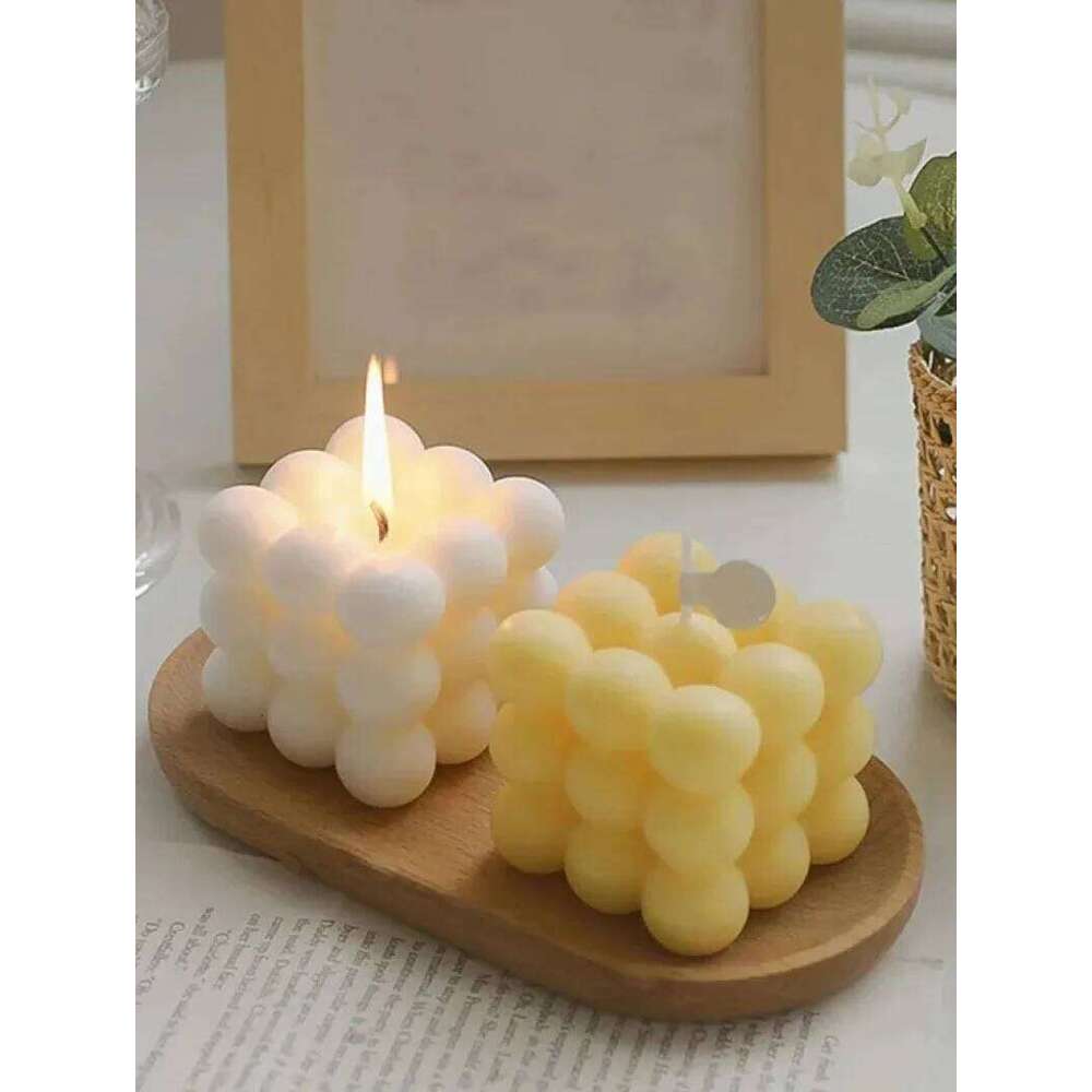 1pc Creative Ball Shape Soy Wax Magic Cube Aromatherapy Candle High-end Wedding Souvenir Gift Handmade Decorative Object W260304