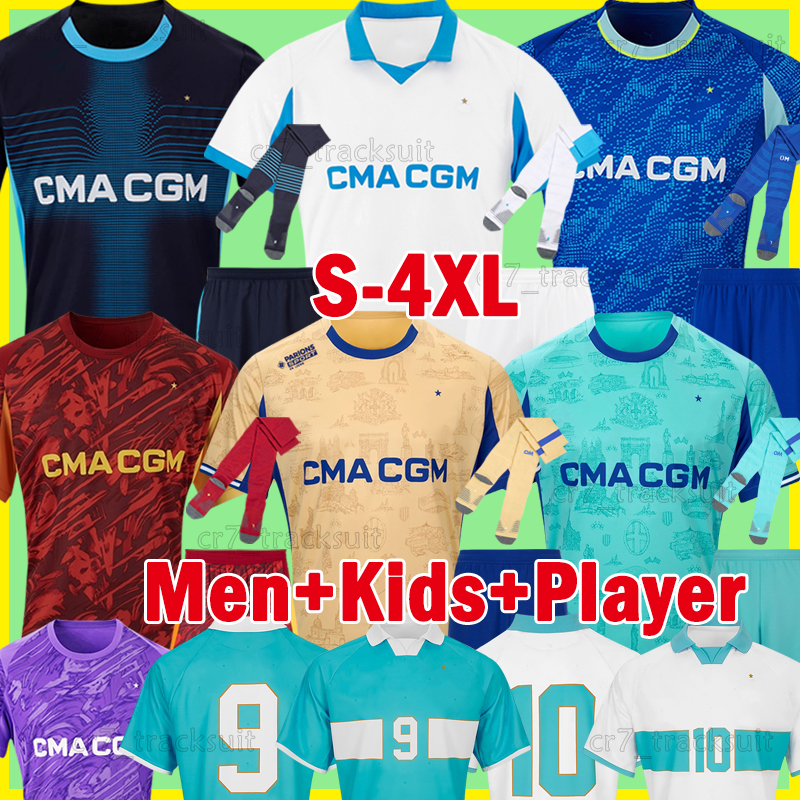 3XL 4XL OM 25 26 Marseille Soccer Jerseys Monumentale GREENWOOD HOJBJERG PAIXAO VAZ GOUIRI Football Shirts 2025 2026 Player Version T. WEAH Goalkeeper RULLI kids kits