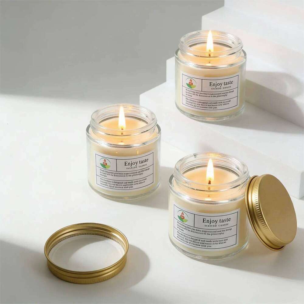 1pc Small Cup Transparent Glass Aromatherapy Candle Niche Fragrance Romantic Ins Party Home Decor W260304