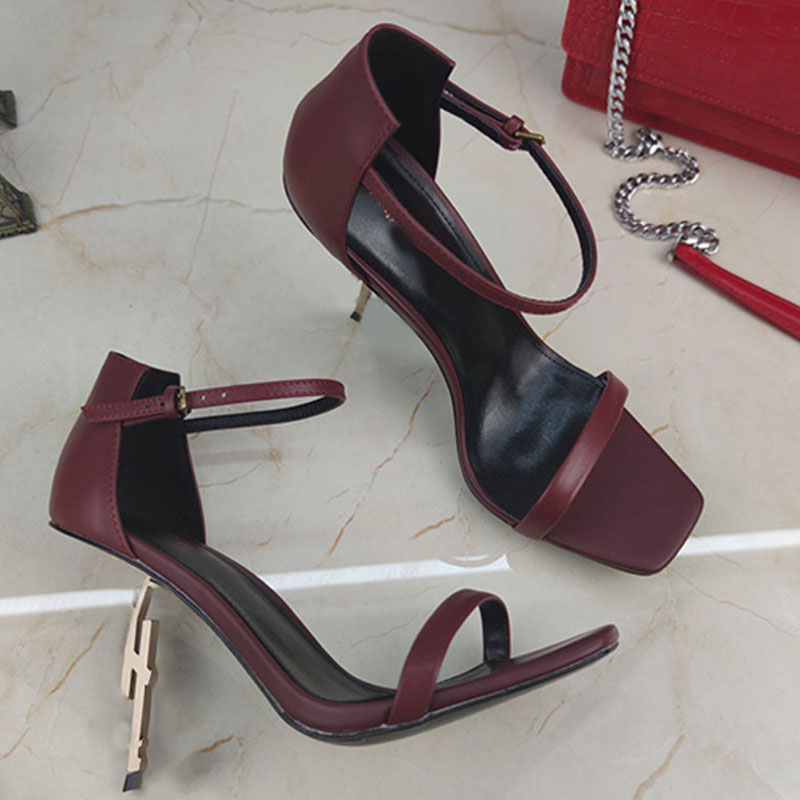 high quality patent leather Sexy Stiletto Heels Fashiona highend gold toned metal heel Dinner Party high heeled sandals