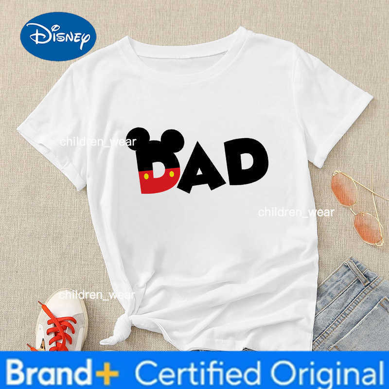 Disney Cartoon Men Tops Family Mickey Mouse Women T Shirt Dad Mom Son Daughter Clothing Fashion Bro Sis Summer Family T-shirts H260304
