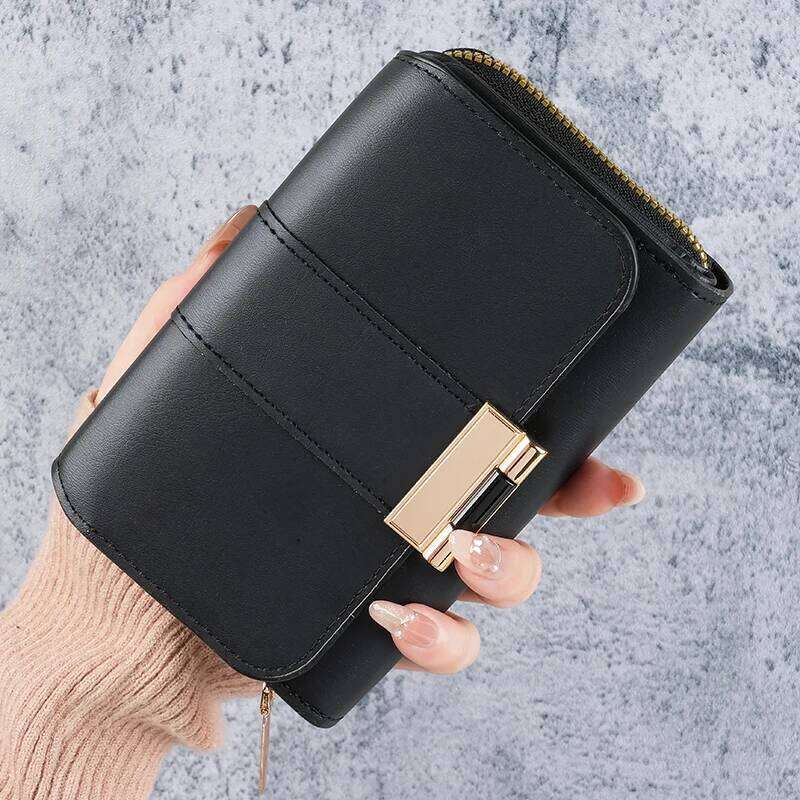Fashionable new women's wallet with multiple card slots and large capacity wallet, retro multifunctional zero walle C260304