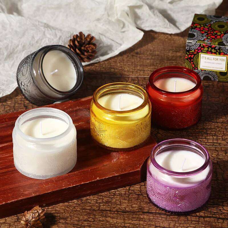 Indoor Aromatic Relief Small Cup Jar Candle Sculpture Design for Home Decor And Relaxation W260304