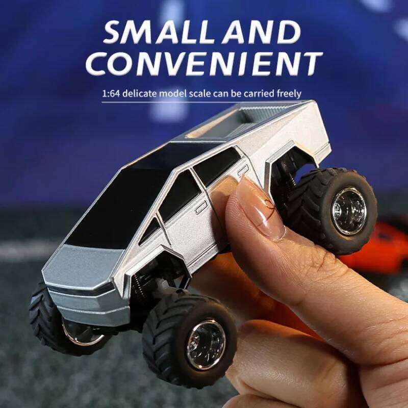 1:64 Remote With Trailer Mobile Gravity-Sensing Control MINI Alloy Cybertruck Pickup Model Car Toy for Boy Gift Z260303